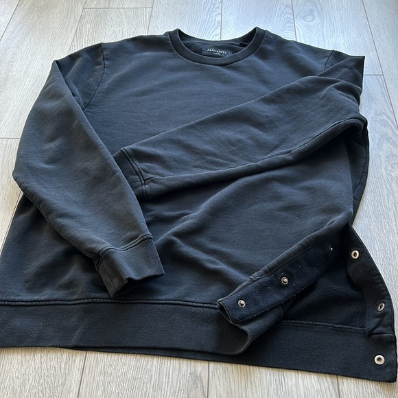 AllSaints Crew Neck Sweatshirt with side detail - Picture 2 of 5